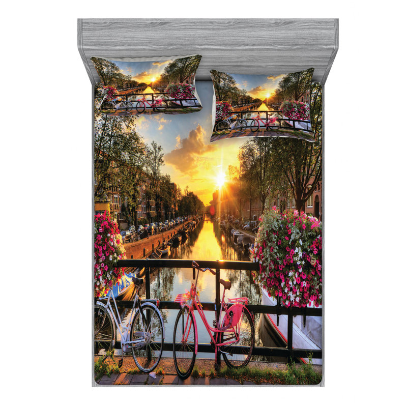 Ensemble de draps Amsterdam, Ensemble de drap pour grand lit avec drap-housse