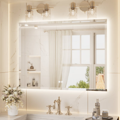 Beveled LED Backlit Bathroom Vanity Mirror