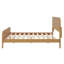 Base de lit en bois, lit plateforme avec tête et pied de lit, support en lattes de bois-132851886-132851888