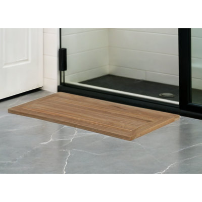Natural Teak 39" Shower Mat