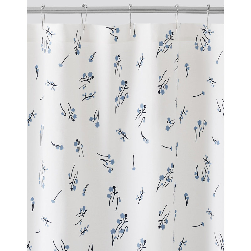 Wildflower Shower Curtain, White