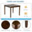Wooden Dining Square Table, Kitchen Table For Small Space, 4 Person Dining Tableonly THE TABLE-301454139-298861283