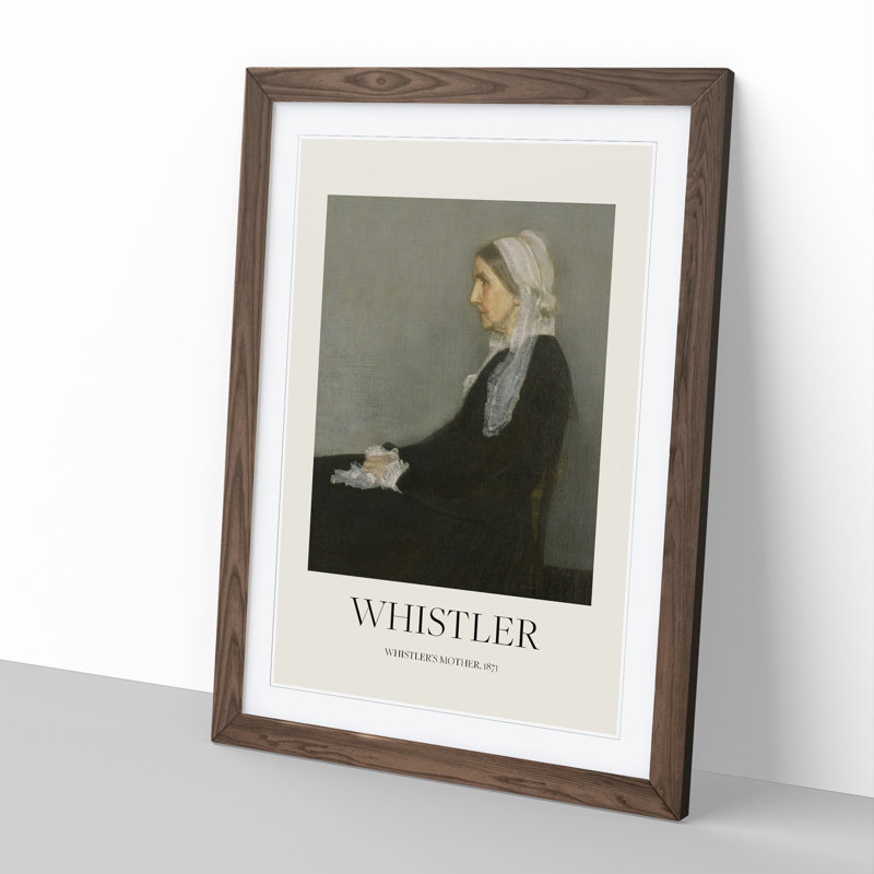 Artists Mother Vol.2 by James Mcneill Whistler - Picture Frame Graphic Art, 36cm H x 27cm W x 2cm D, Walnut Framed