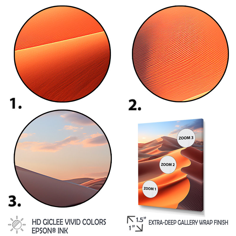 Badnath " Minimalist Desert Landscape II ", Wrapped Canvas, 20" H x 12" W x 1" D