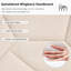 Structure de lit double avec tête de lit en lin - sans bruit, sommier tapissier, beige, silencieux, pratique et sous rangement-305760524