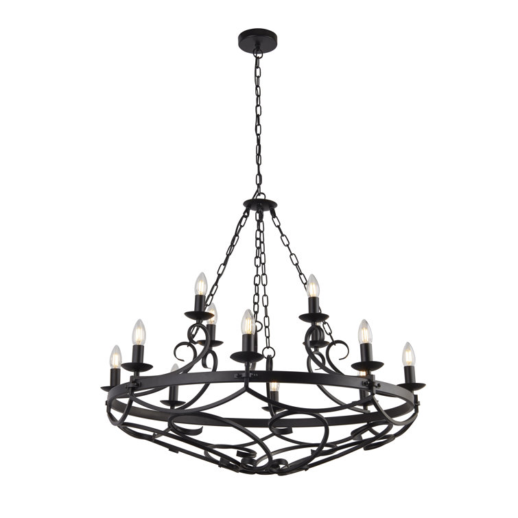 Cartwheel 12-Light Candle Style	Chandelier