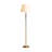 Nordic Minimalist Linen & Solid Brass Floor Lamp