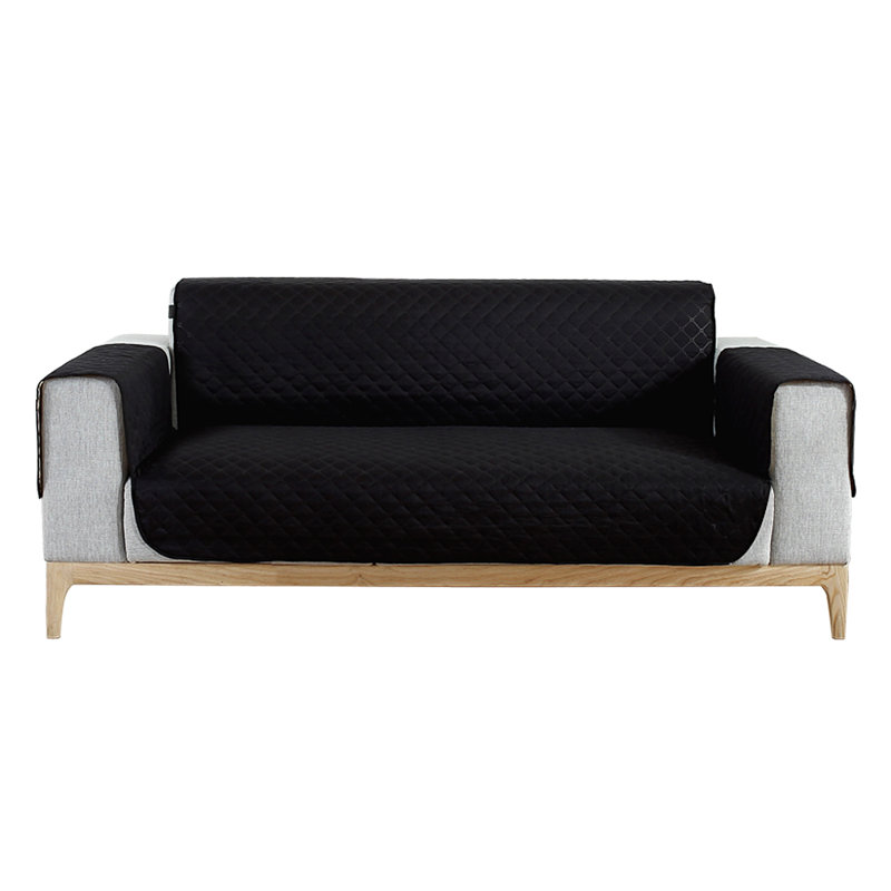 Housse pour canapé 4 places, H 1 po x l 78 po x P 96 po, Noir