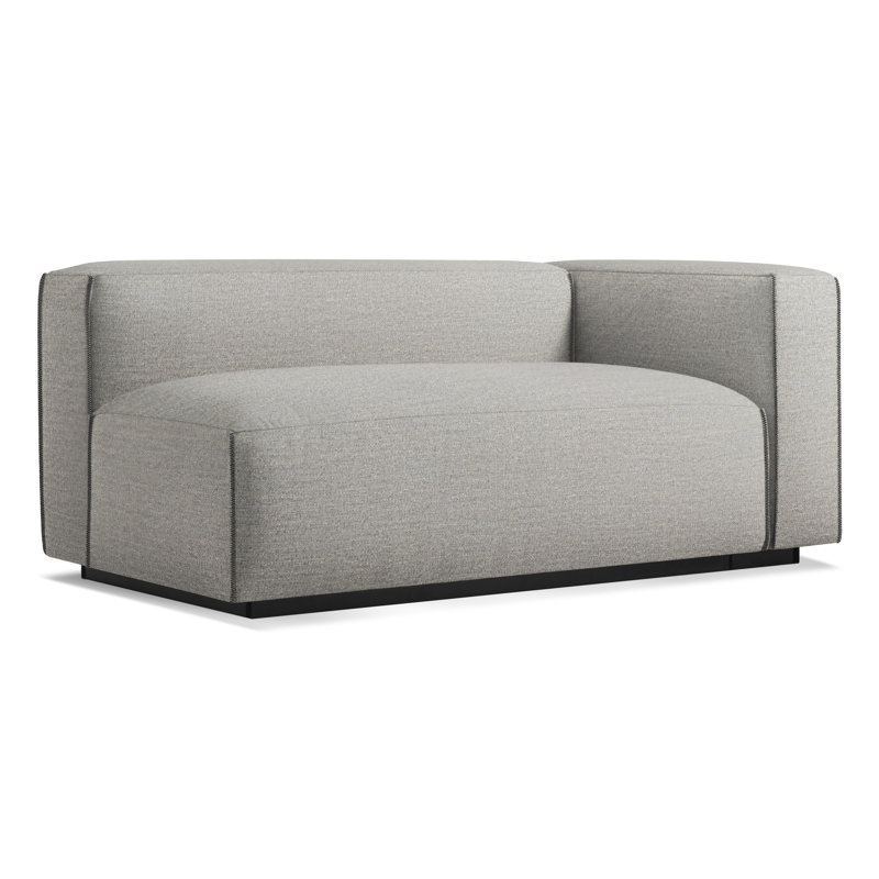 Cleon Chaise Lounge, Coffee Velvet, Right Hand Facing