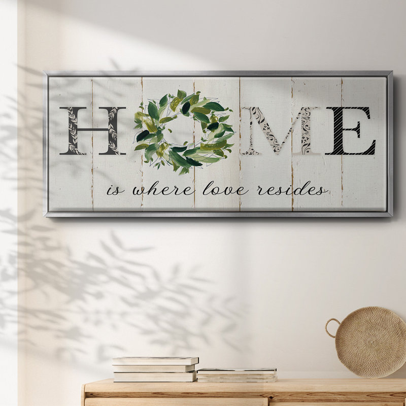 «Love Resides» - Toile encadrée, H 12 po x l 30 po