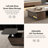 Modern Faux Marble Top 85.5‘’ W Extendable Coffee Table With Lift-Top Hidden Storage, Glass Door Cabinet And Drawers