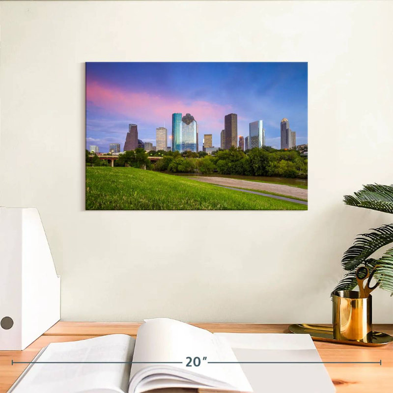 Coucher de soleil Sirci Houston, Texas, H 8 po x l 12 po