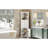White Triangle Tall Cabinet With 3 Drawers And Adjustable Shelves For Bathroom, Kitchen Or Living Room, MDF Board With Painted Finish