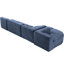 Canapé rembourré de 144 po avec deux chaises longues incurvées et un support à ressorts ensachés, siège bleu confortable exceptionnel-2117048594