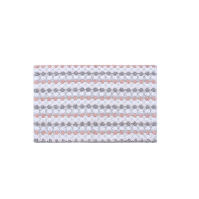 Macek 100% Cotton Bathroom Rug, Non Slip & Water Absorbent Soft Shaggy Mat