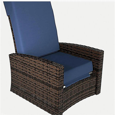 Fauteuil inclinable pivotant en osier