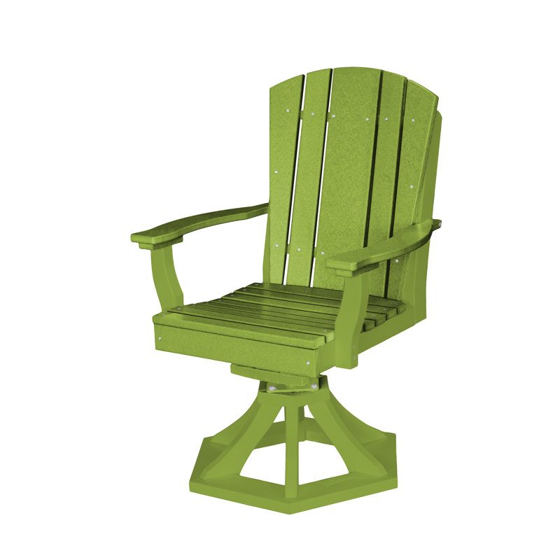  Chaise d'extérieur coulissante en polywood, Vert citron
