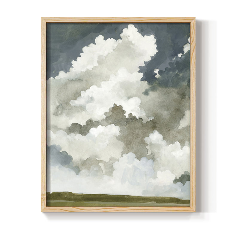 «Vast Neutral Sky I», reproduction encadrée - bois massif