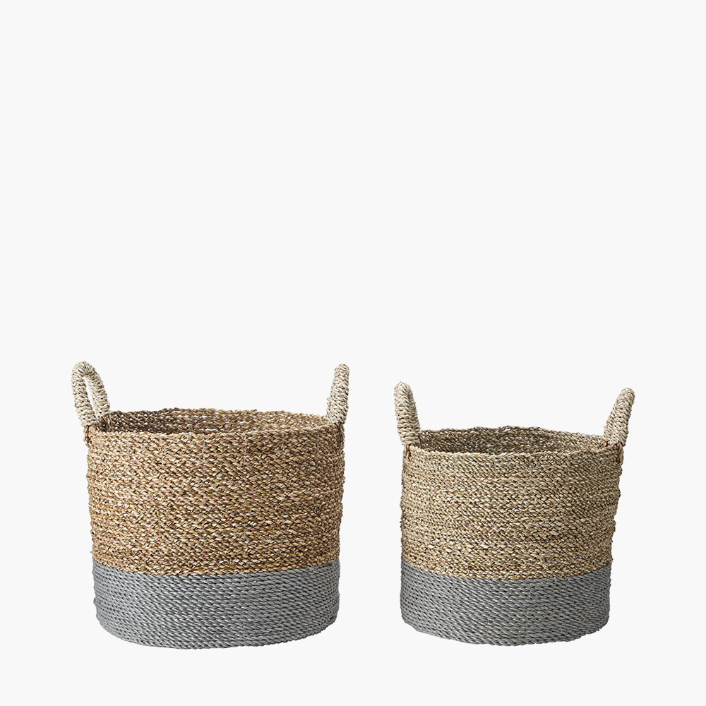 Hand Woven Wicker Laundry Hamper with Handles