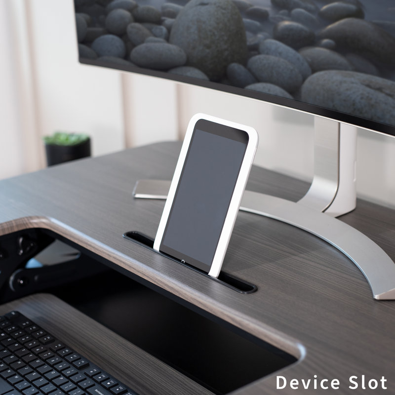 Standing Desk Converter DESK-V000V Series, Grey / Black