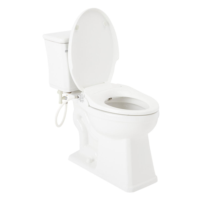 Benbrook 1.28 GPF Two Piece Elongated Toilet, Chrome