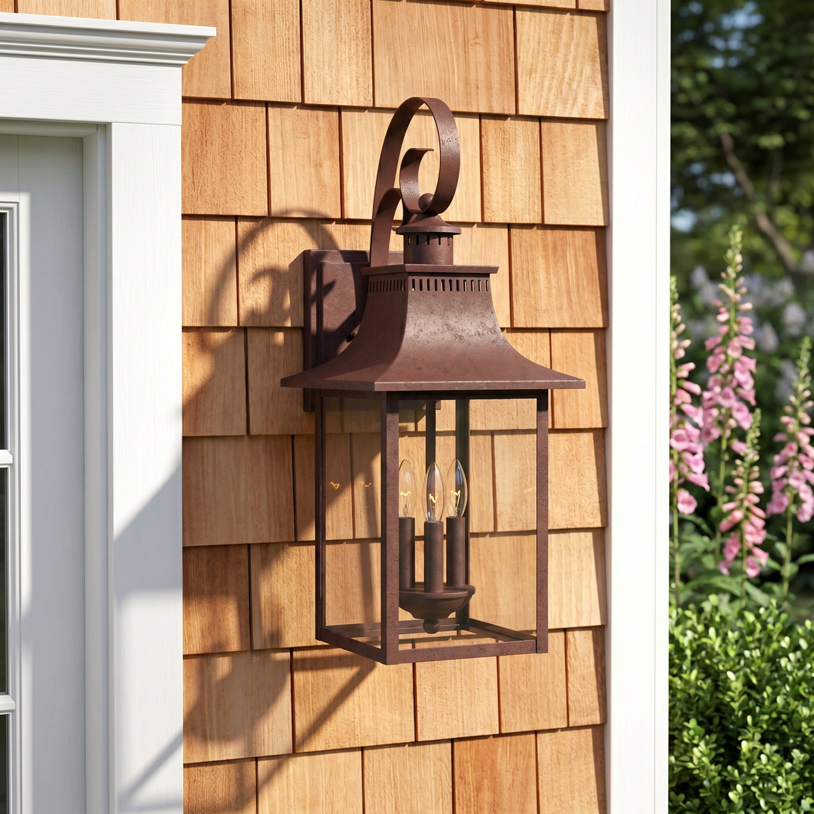 Amarone Outdoor Wall Lantern, Copper Bronze
