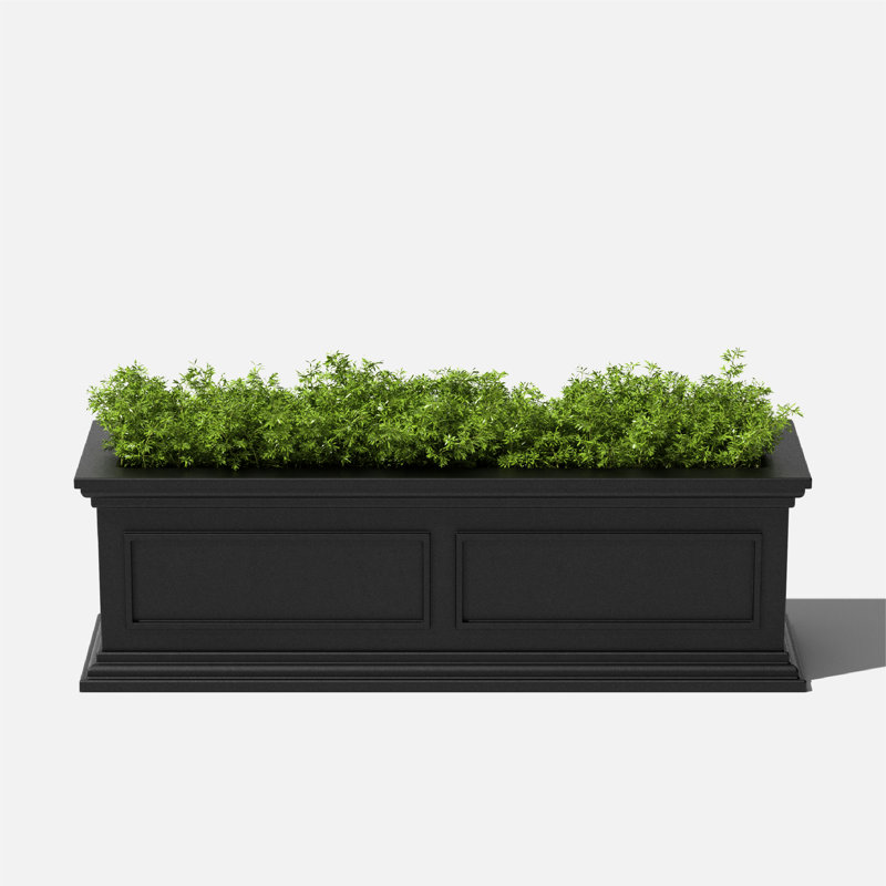 Black Recycled Plastic 36" Outdoor/Indoor Window Box Planter