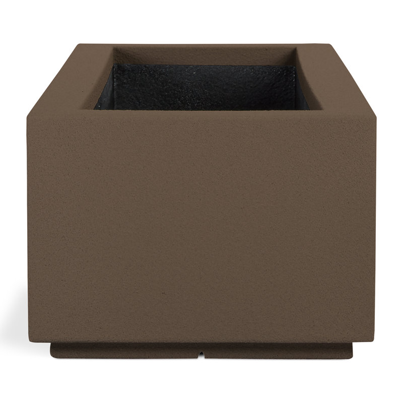 Milan Tall Polymer Box, Chocolate Brown, 12"H x 46"W x 17"D