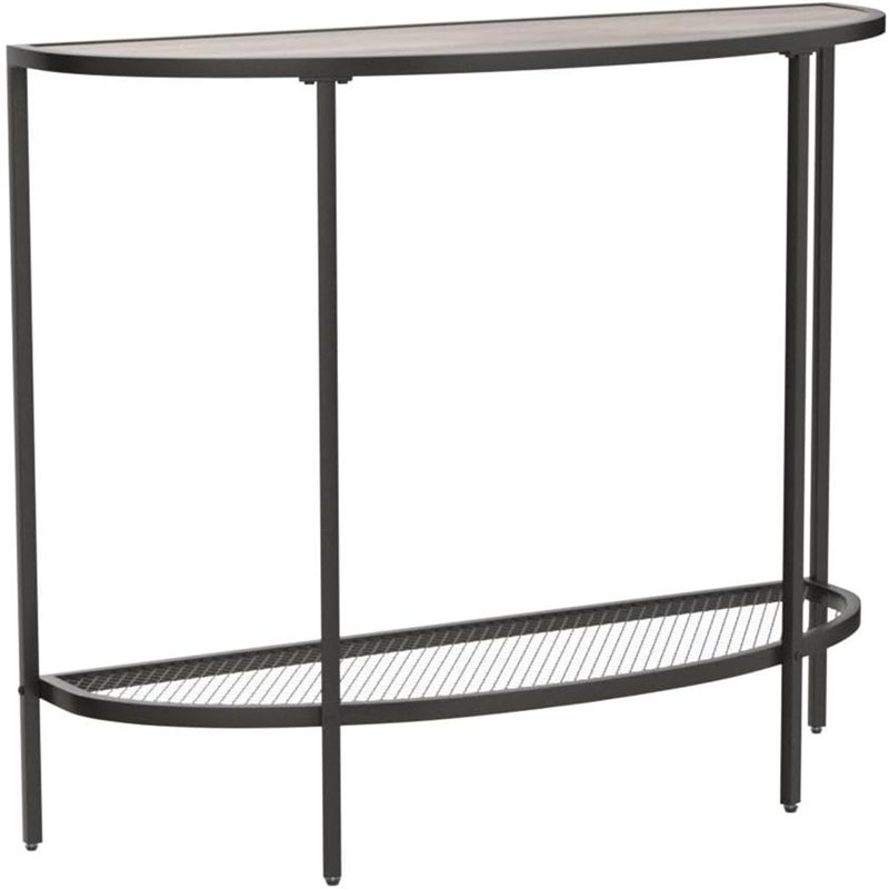 36.22'' Console Table, Gray, Black