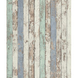 Woods and Wicker Collection Narrow Wood Stripe Effect Wallpaper Roll
