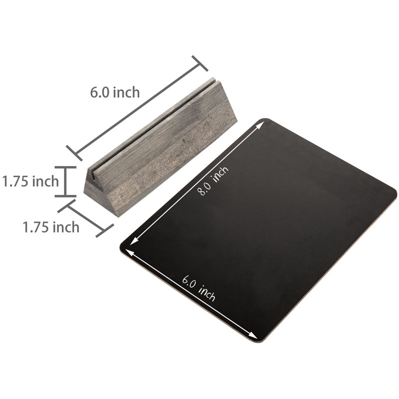 Freestanding Reversible Mini - Up To 2' Chalkboard, Rustic Gray