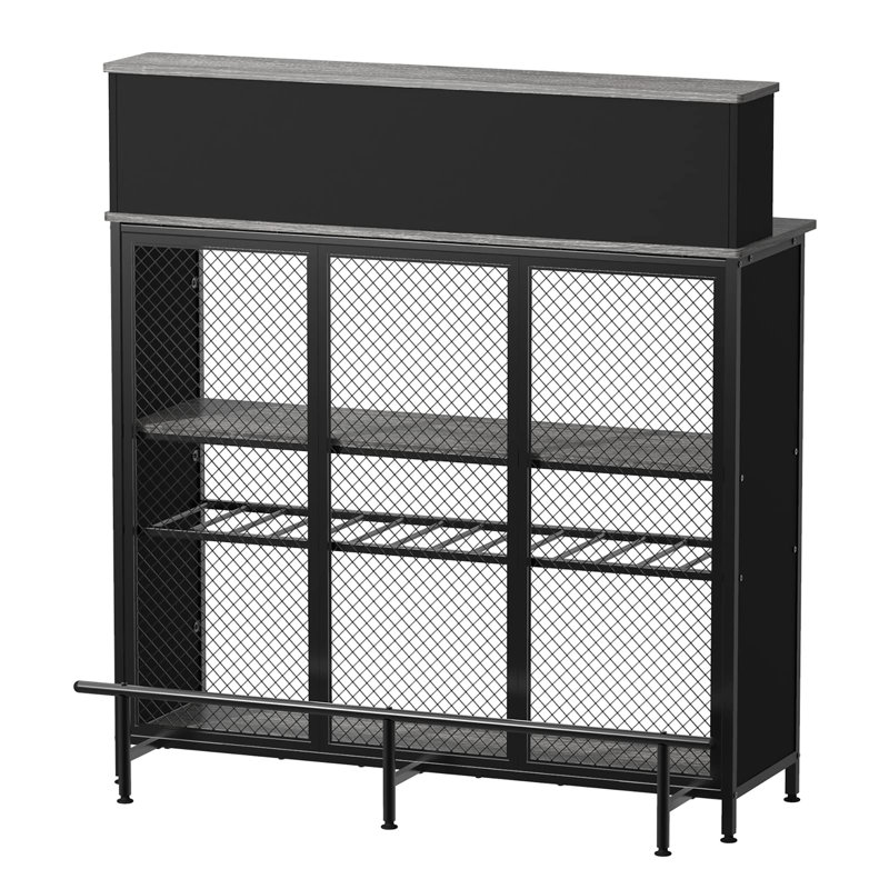 Home Bar Unit Mini Bar, Grey