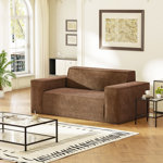 Highgrove memory foam sofa without installation and easy to move, deep deep sitting sofa with corduroy sofa for the bedroom office