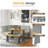 59" Chapman 3-piece Corner Breakfast Nook Dining Set With Storage Benches – White & Brown Finish-883926652