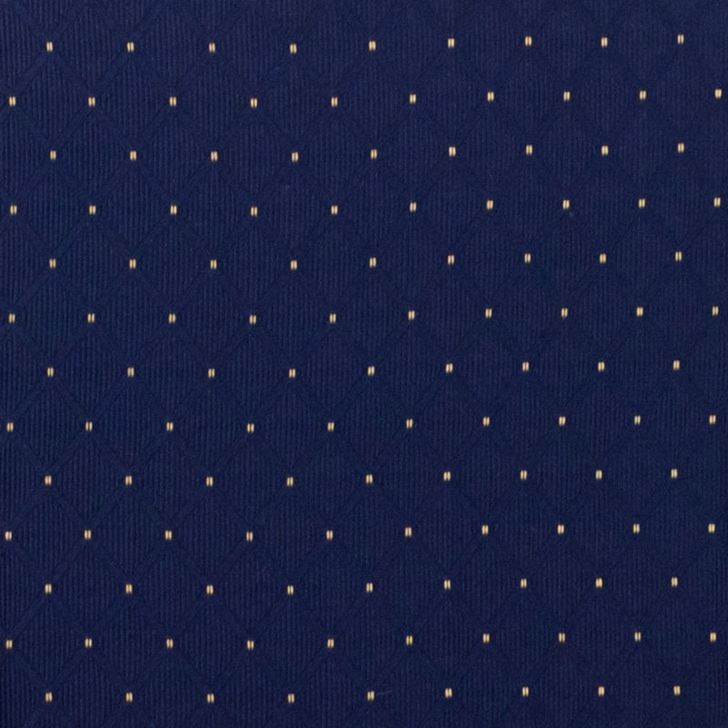Chaise de banquet empilable Oliverson, Cadre noir, Tissu à motif de pois bleu marine, 4