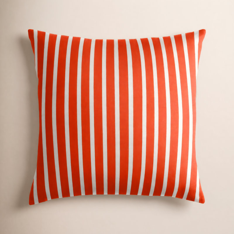 Housse de coussin d'extérieur carré Sunbrella, Rouge, 18 po x 18 po x 6 po
