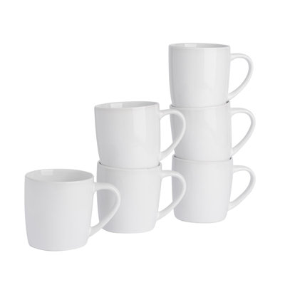 Argon Tableware - Coloured Coffee Mugs - 350ml - Pack of 6