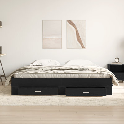 Bed Frame With Drawers Engineered Wood