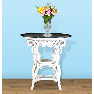 Chromite Round Glass Top Dining Table