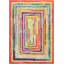 Tapis bleu / rouge / jaune à motif géométrique Horace-19347085