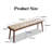 Brown - Toned Oak Dining Bench With Khaki Leather Cushion, High Wear , Multifunctional For Living Room Upholstered Filler, And Living, 17.72 In