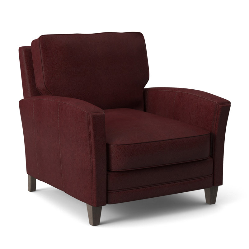 Zion Armchair, Stone, Anilina Cacao Genuine Leather