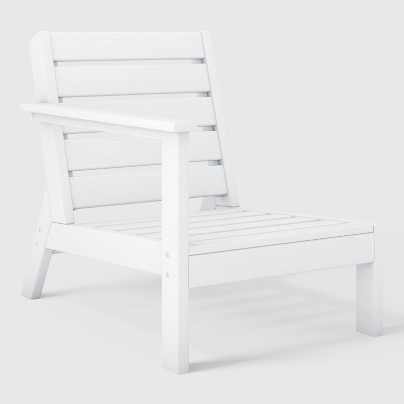 Deep Seating Right Arm Chair, White