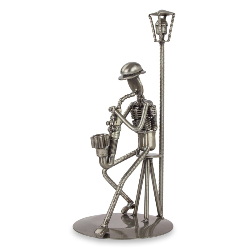Sculpture Ilasha Auto Part Sax on the Corner