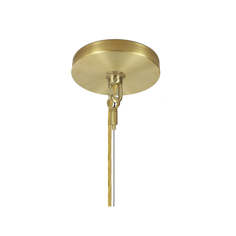 Clay 1 - Light Pendant, Brass Braided, Matte White, No