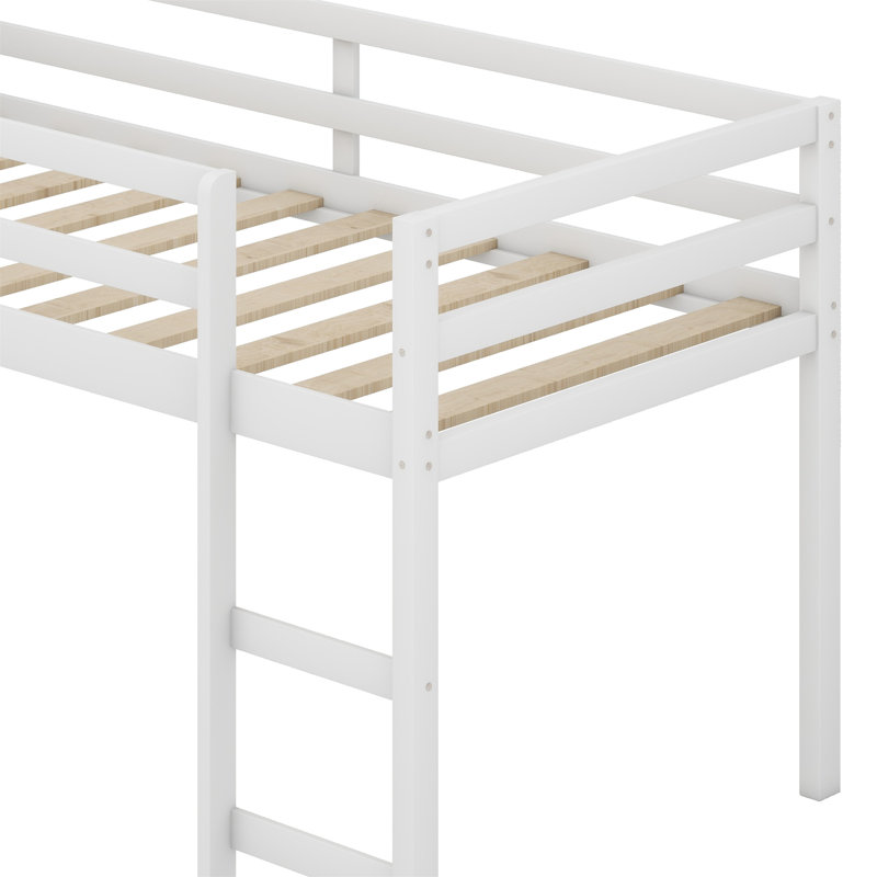 Loft Bed With Slide, White