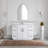 Hood-3w 48.00 In. W X 22.00 In. D X 35.00 In. H  Freestanding Bath Vanity In White Wood With White Top