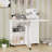 Foldable Drop-Leaf Dining Table With Storage & Wheels – White/Oak