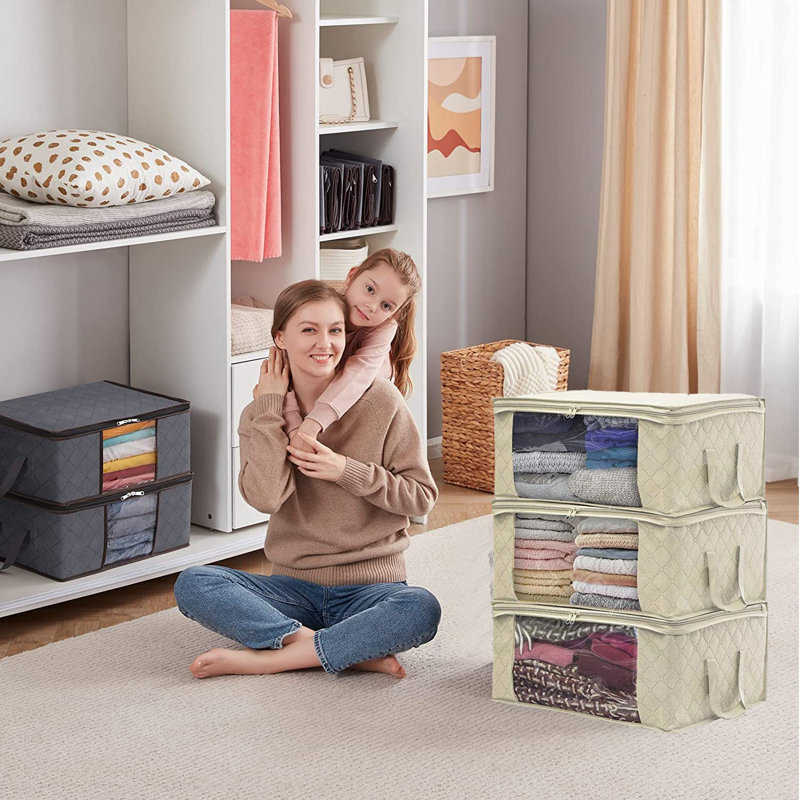 Boîte en tissu non tissé, Beige