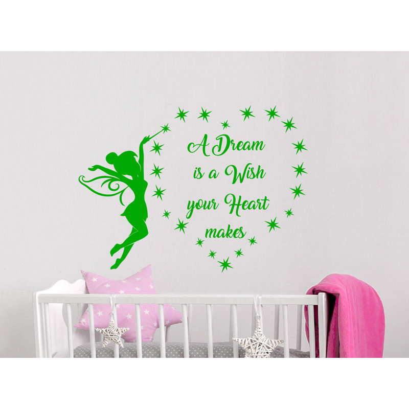 Décalcomanie murale un rêve est un voeu, Vert lime
